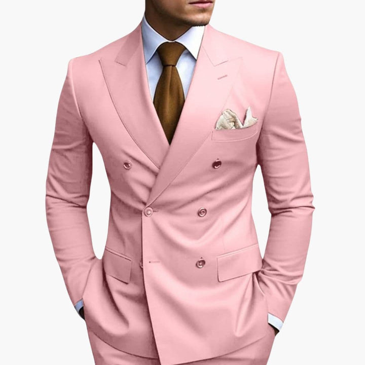 Men's Slim Fit Two-Piece Suit Set-Metro Lane Plaza