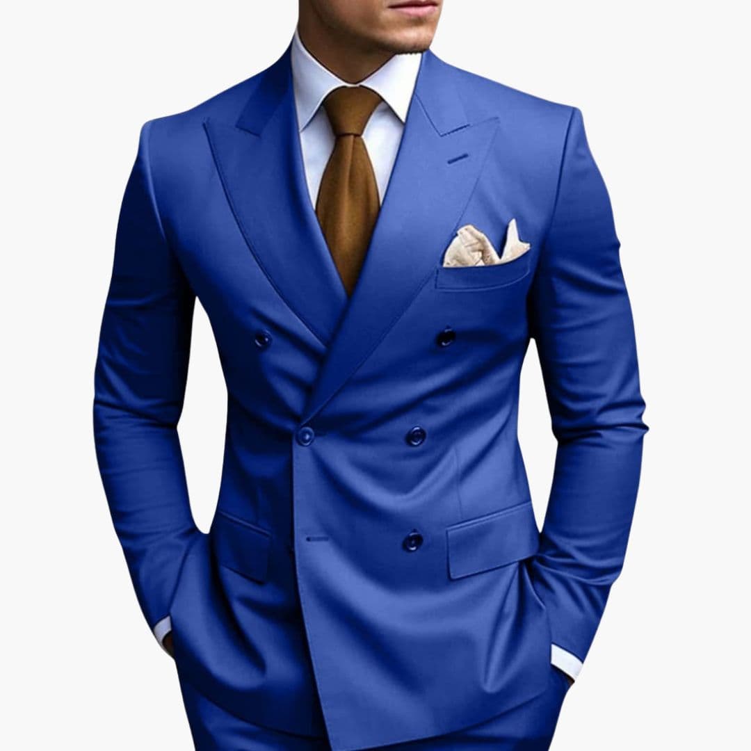 Men's Slim Fit Two-Piece Suit Set-Metro Lane Plaza