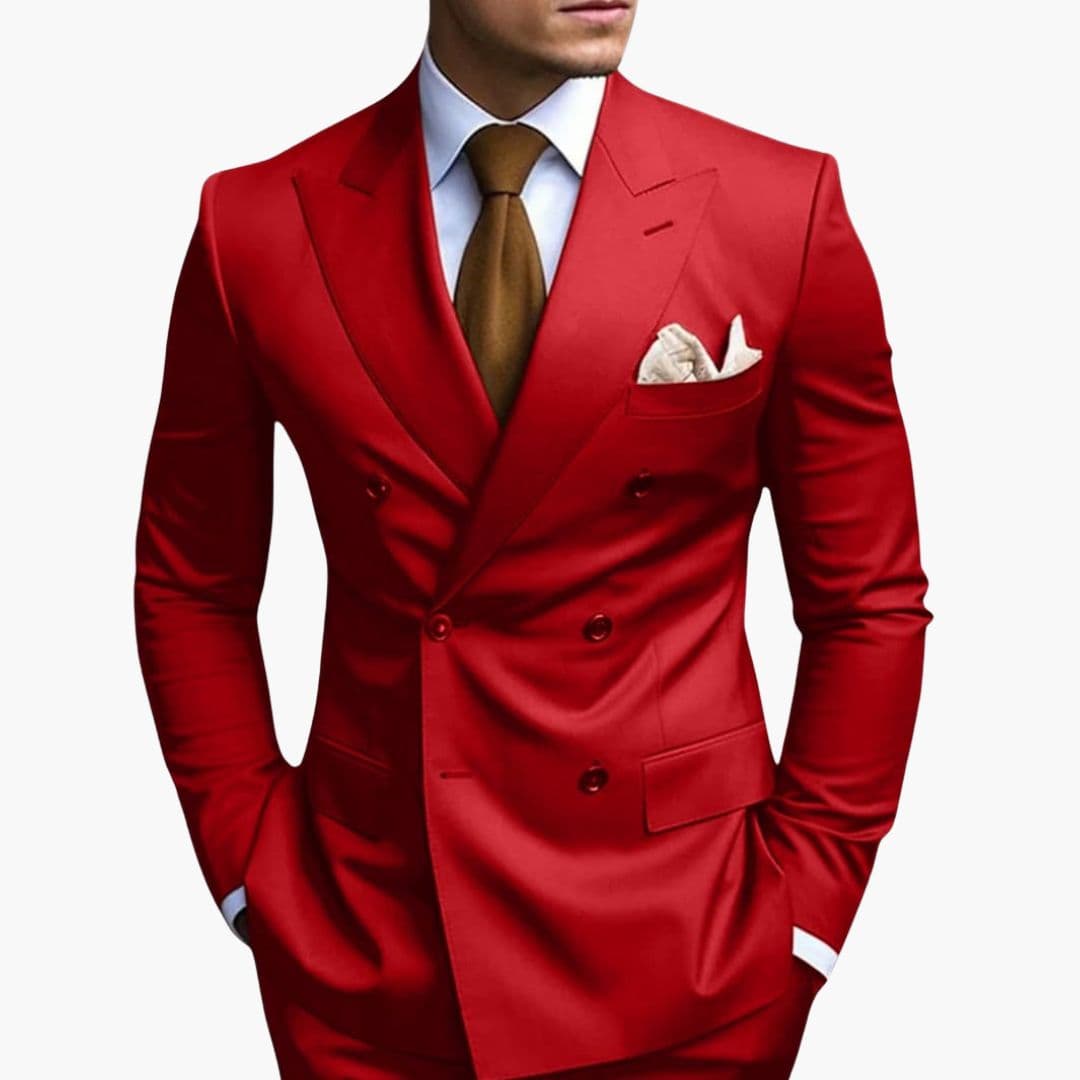 Men's Slim Fit Two-Piece Suit Set-Metro Lane Plaza