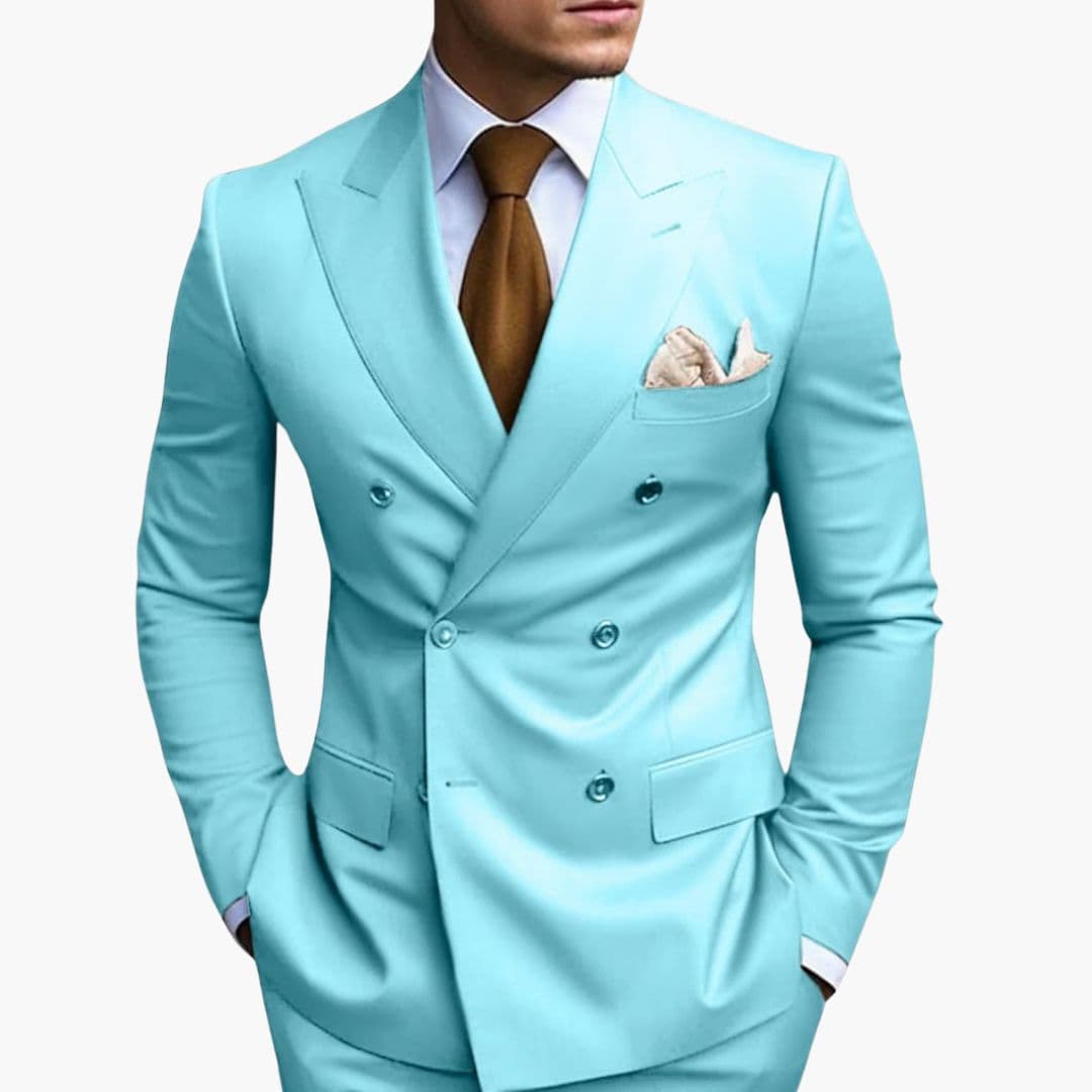 Men's Slim Fit Two-Piece Suit Set-Metro Lane Plaza