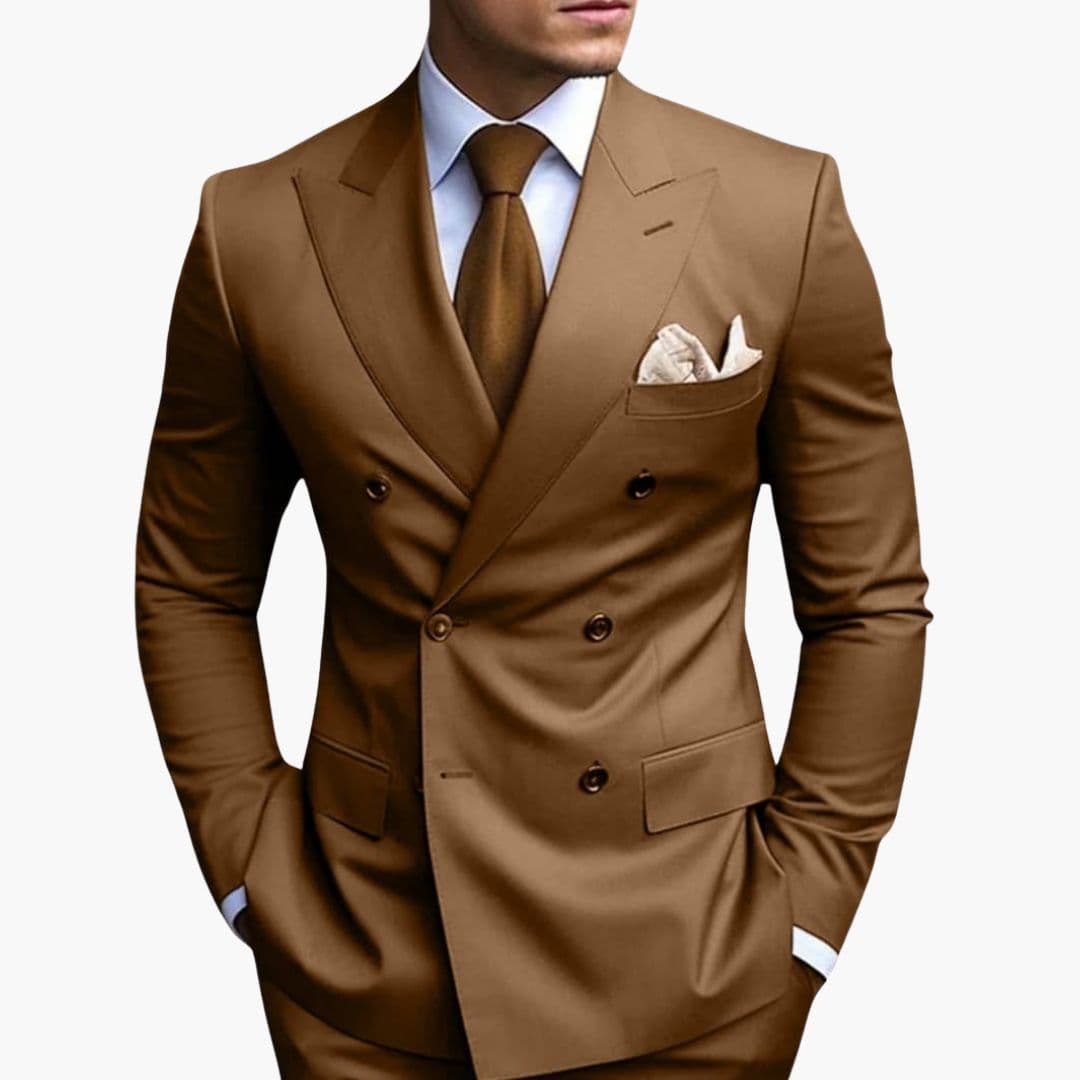 Men's Slim Fit Two-Piece Suit Set-Metro Lane Plaza