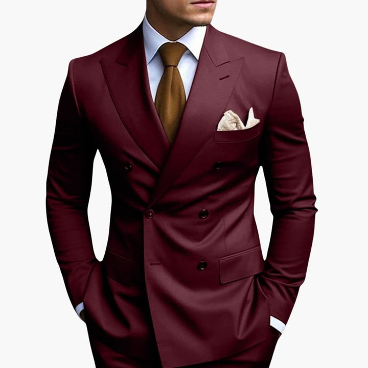 Men's Slim Fit Two-Piece Suit Set-Metro Lane Plaza