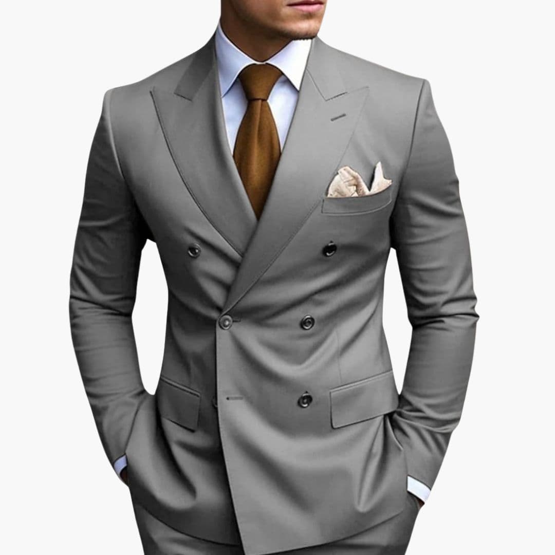 Men's Slim Fit Two-Piece Suit Set-Metro Lane Plaza