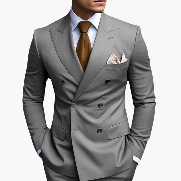 Men's Slim Fit Two-Piece Suit Set-Metro Lane Plaza