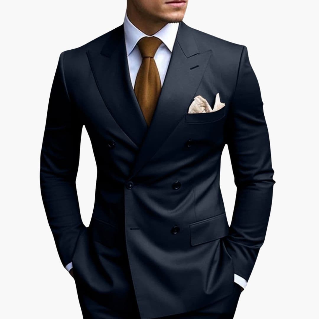 Men's Slim Fit Two-Piece Suit Set-Metro Lane Plaza