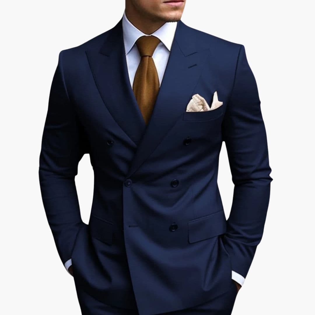 Men's Slim Fit Two-Piece Suit Set-Metro Lane Plaza