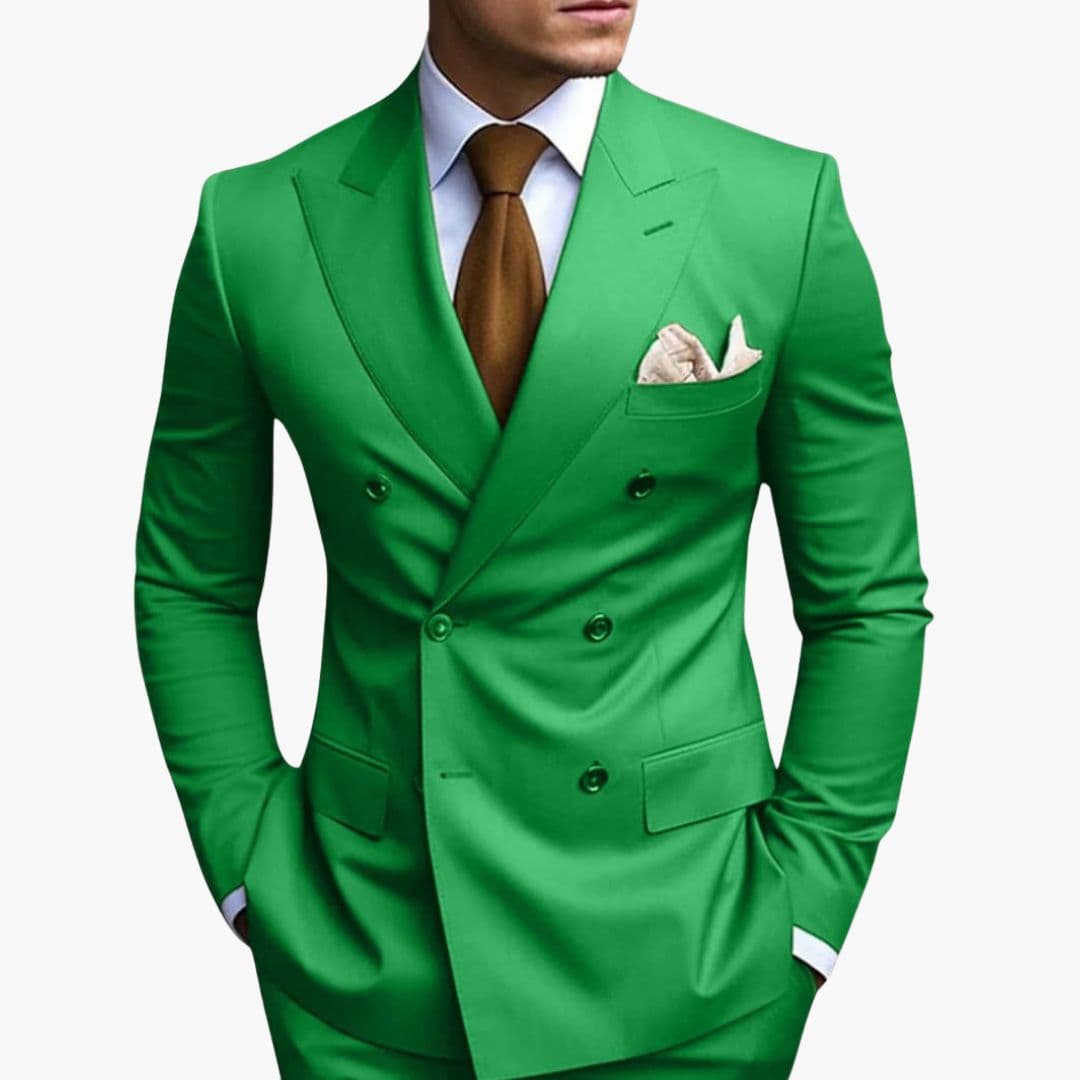 Men's Slim Fit Two-Piece Suit Set-Metro Lane Plaza