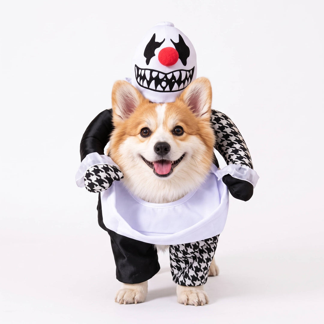 Fato assustador de cão para mulheres, com braços acolchoados, para diversão no Halloween