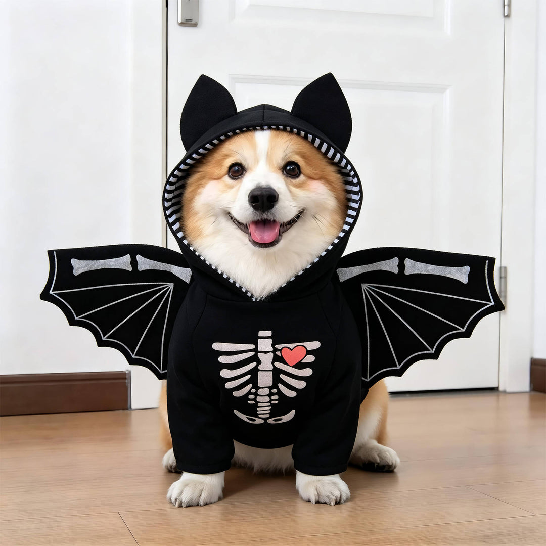 Fato assustador de cão para mulheres, com braços acolchoados, para diversão no Halloween