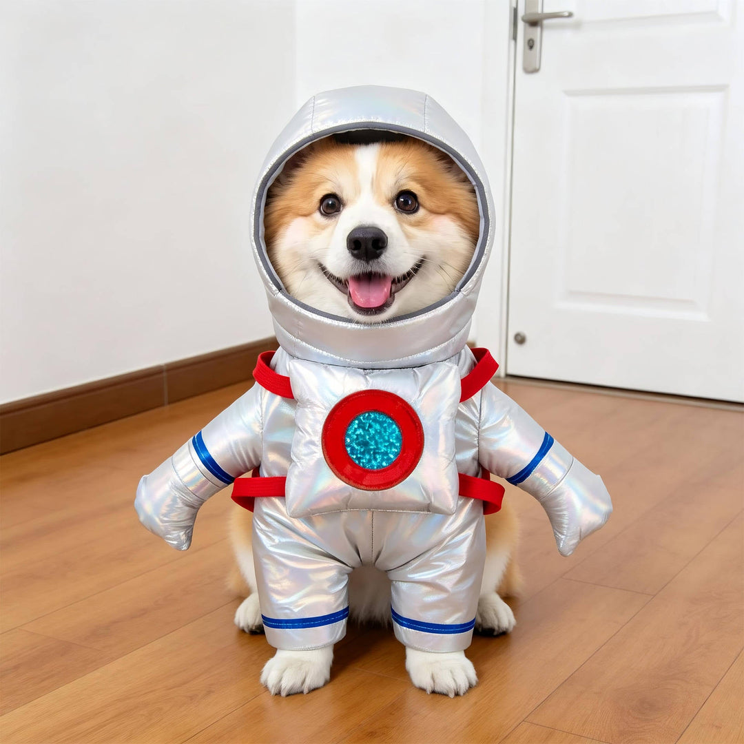 Fato assustador de cão para mulheres, com braços acolchoados, para diversão no Halloween