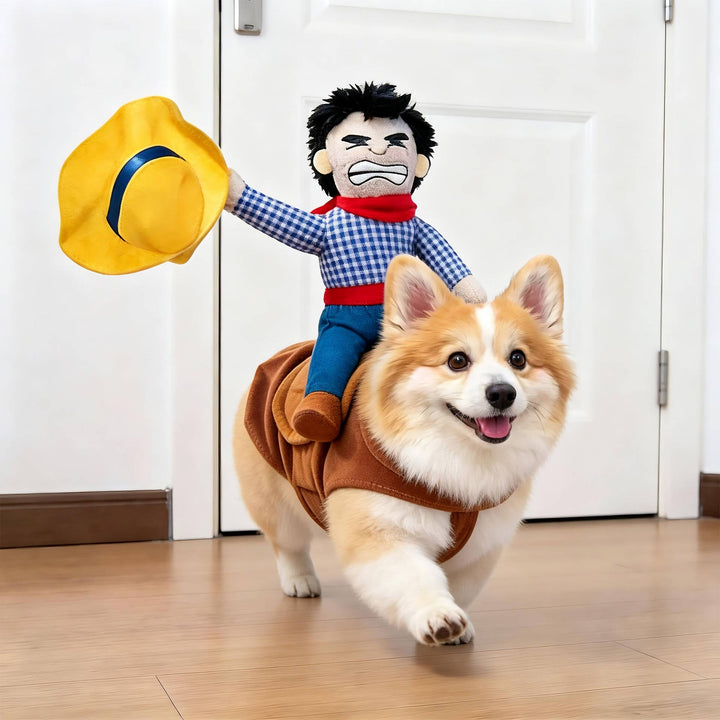 Fato assustador de cão para mulheres, com braços acolchoados, para diversão no Halloween