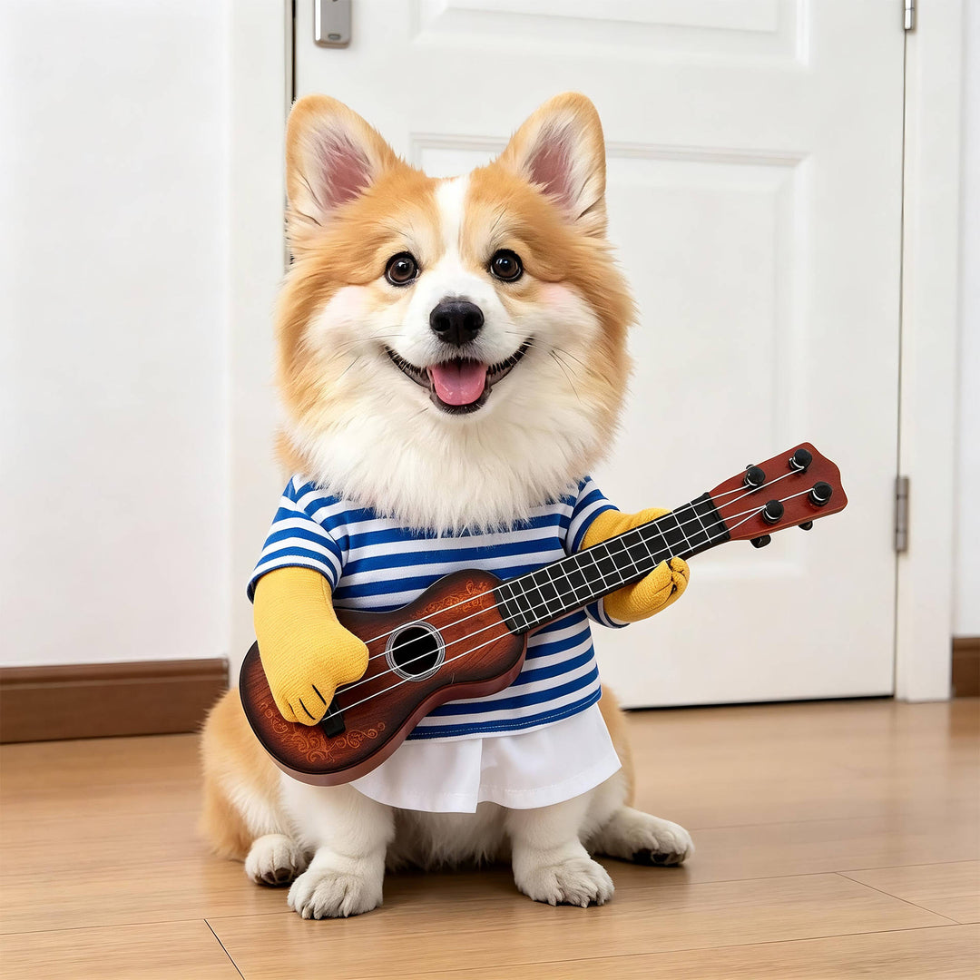Fato assustador de cão para mulheres, com braços acolchoados, para diversão no Halloween