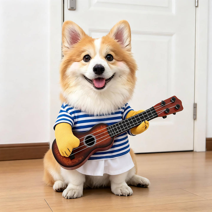 Fato assustador de cão para mulheres, com braços acolchoados, para diversão no Halloween