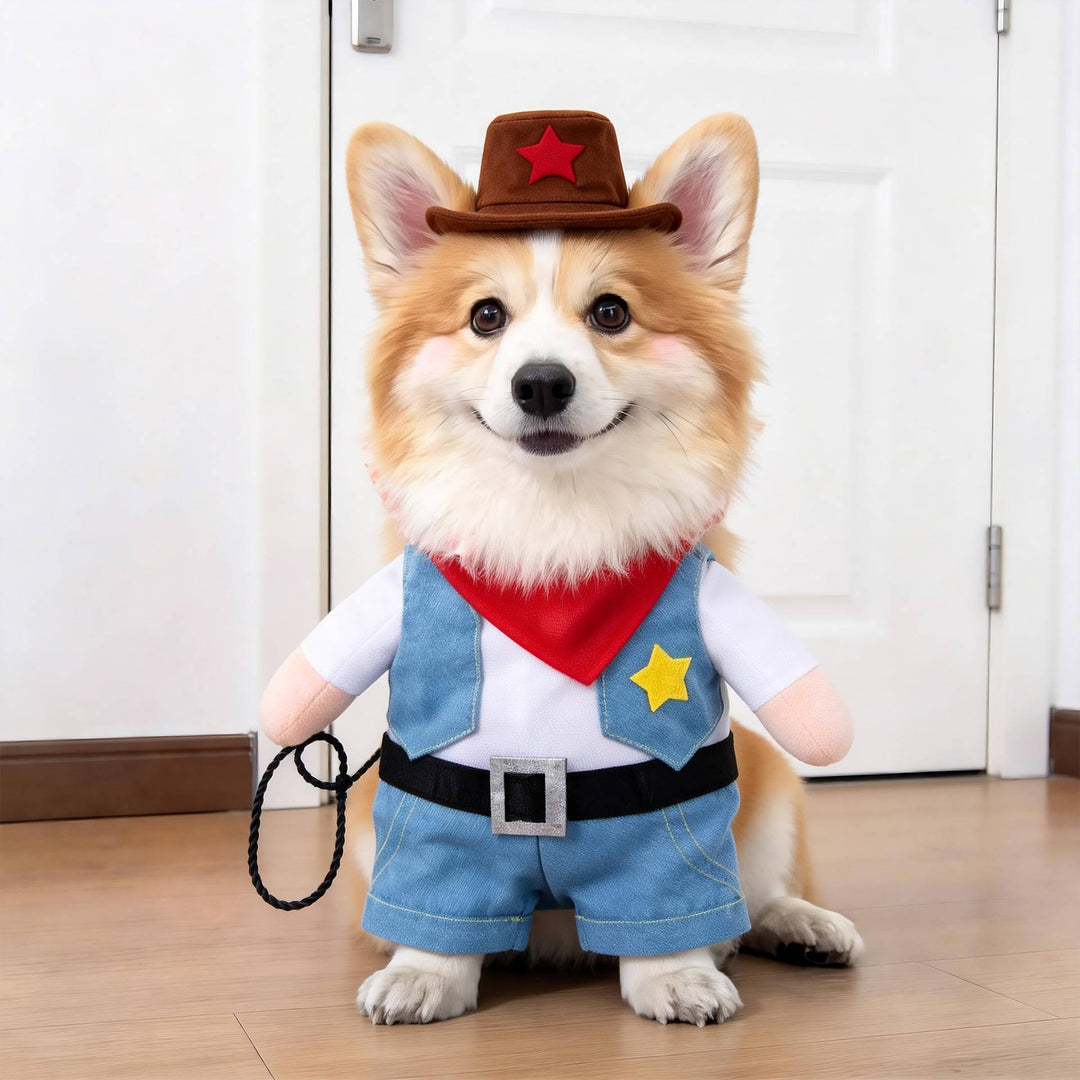 Fato assustador de cão para mulheres, com braços acolchoados, para diversão no Halloween