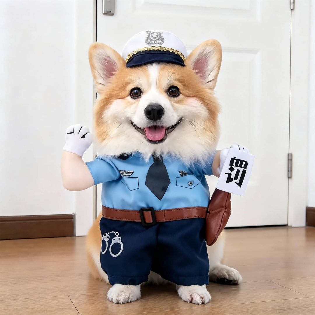 Fato assustador de cão para mulheres, com braços acolchoados, para diversão no Halloween