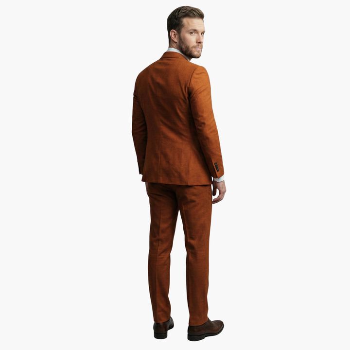 Men's Premium Double-Breasted Six-Button Two-Piece Suit-Metro Lane Plaza