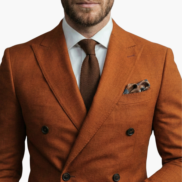 Men's Premium Double-Breasted Six-Button Two-Piece Suit-Metro Lane Plaza