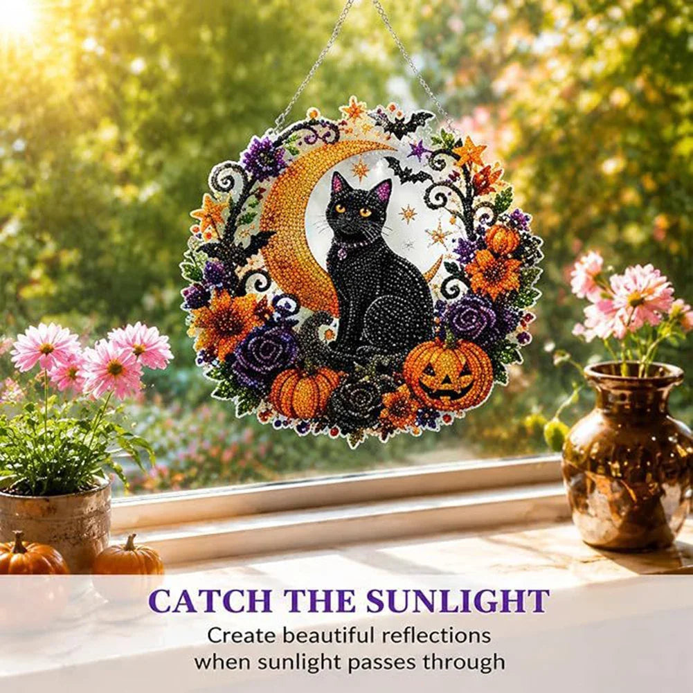Women's Autumn Diamond Painting Suncatcher Kit with Rhinestones