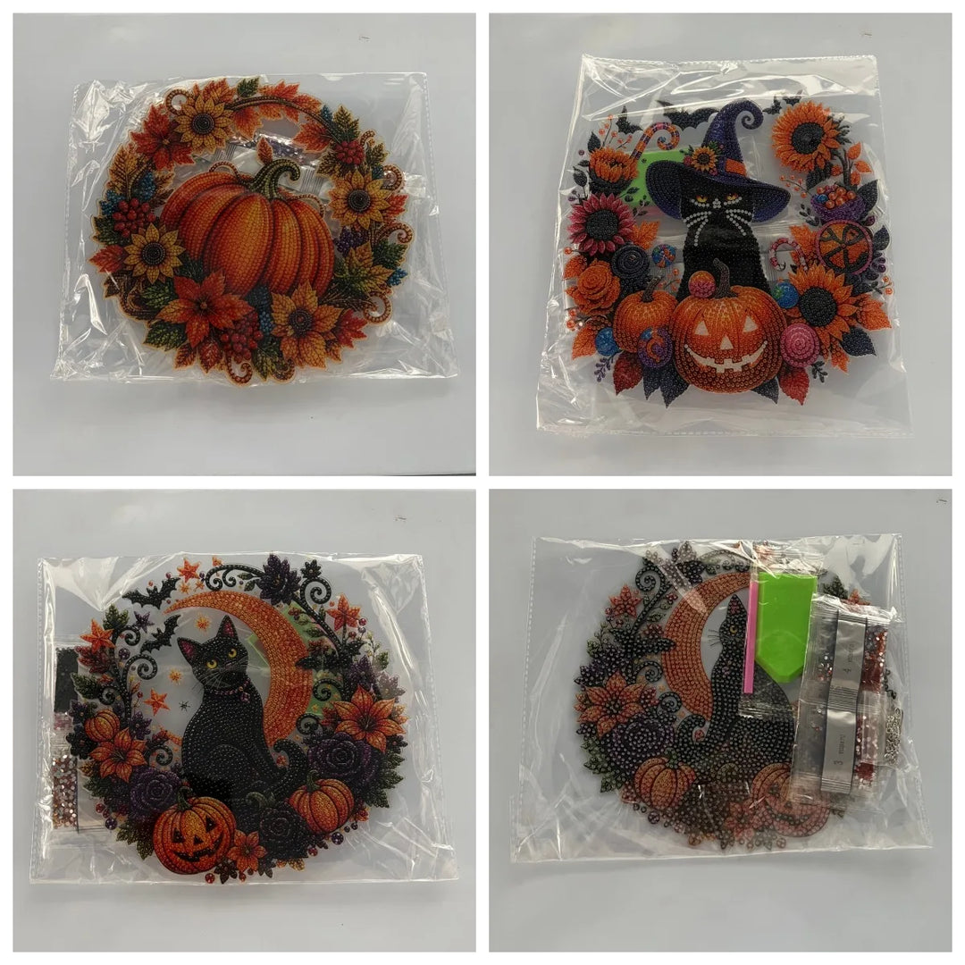 Women's Autumn Diamond Painting Suncatcher Kit with Rhinestones
