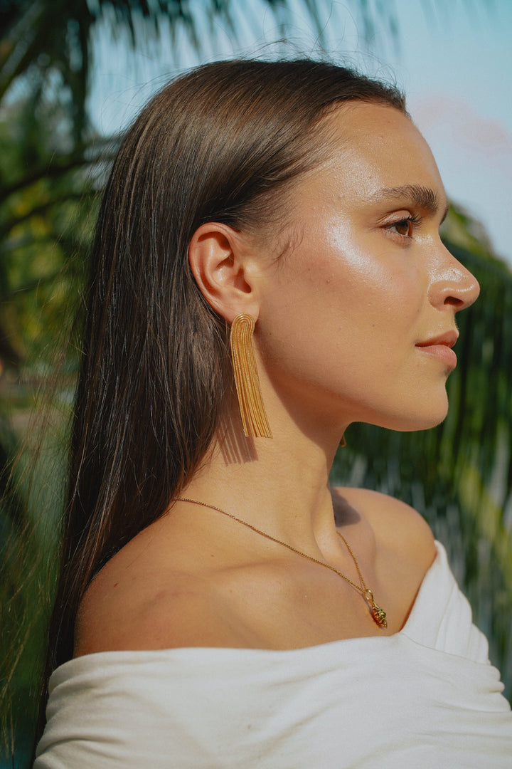 Elegant Gold Tassel Earrings for Women | GlamourGold-Metro Lane Plaza
