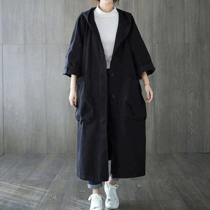 Jessica | Women's Lightweight Versatile Oversized Trench Coat-Metro Lane Plaza