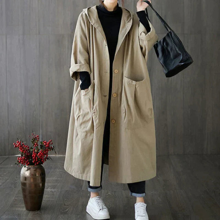 Jessica | Women's Lightweight Versatile Oversized Trench Coat-Metro Lane Plaza