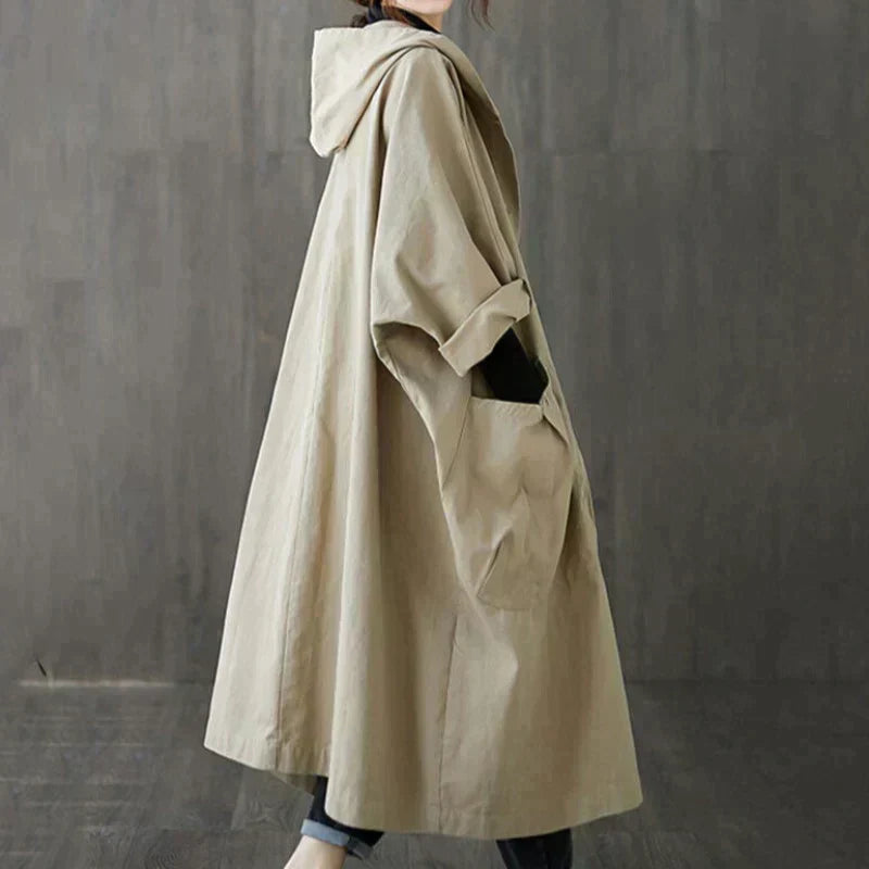 Jessica | Women's Lightweight Versatile Oversized Trench Coat-Metro Lane Plaza