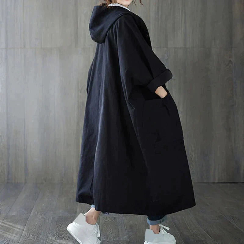 Jessica | Women's Lightweight Versatile Oversized Trench Coat-Metro Lane Plaza