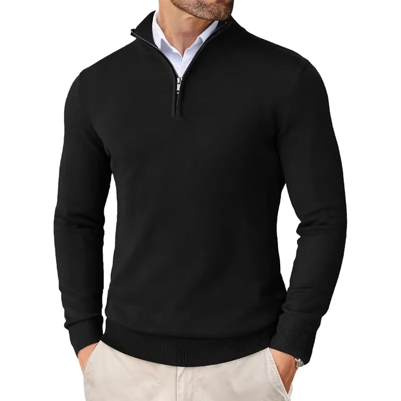 Arden | Men's Modern Comfortable Half-Zip Sweater-Metro Lane Plaza