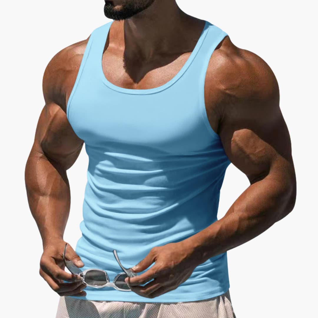 Men's Athletic Sleeveless Breathable Tank Top-Metro Lane Plaza