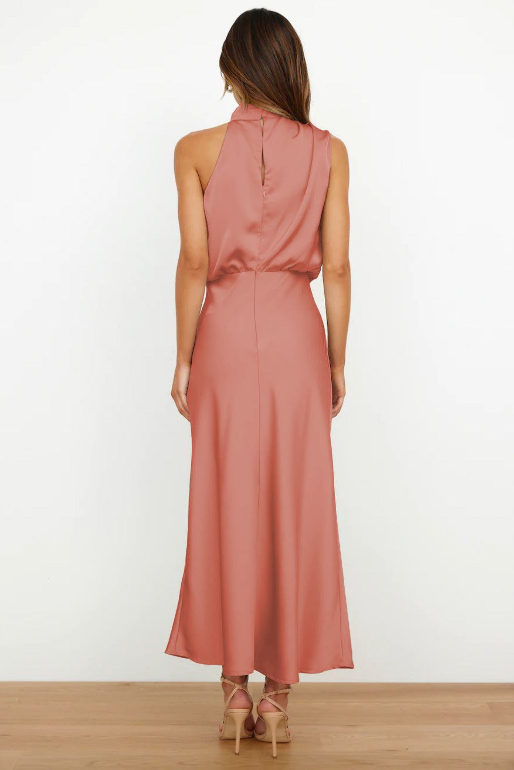 Diane | Women's Satin Maxi Dress-Metro Lane Plaza