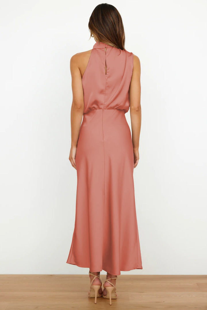 Diane | Women's Satin Maxi Dress-Metro Lane Plaza