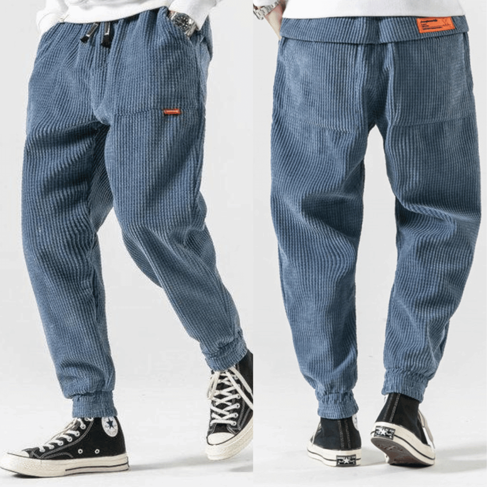 Men's Relaxed Fit Comfortable Corduroy Trousers-Metro Lane Plaza