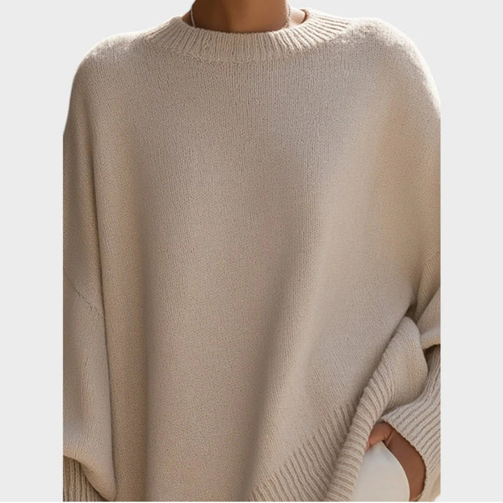 Gestrickter Pullover für Damen mit Puffärmeln