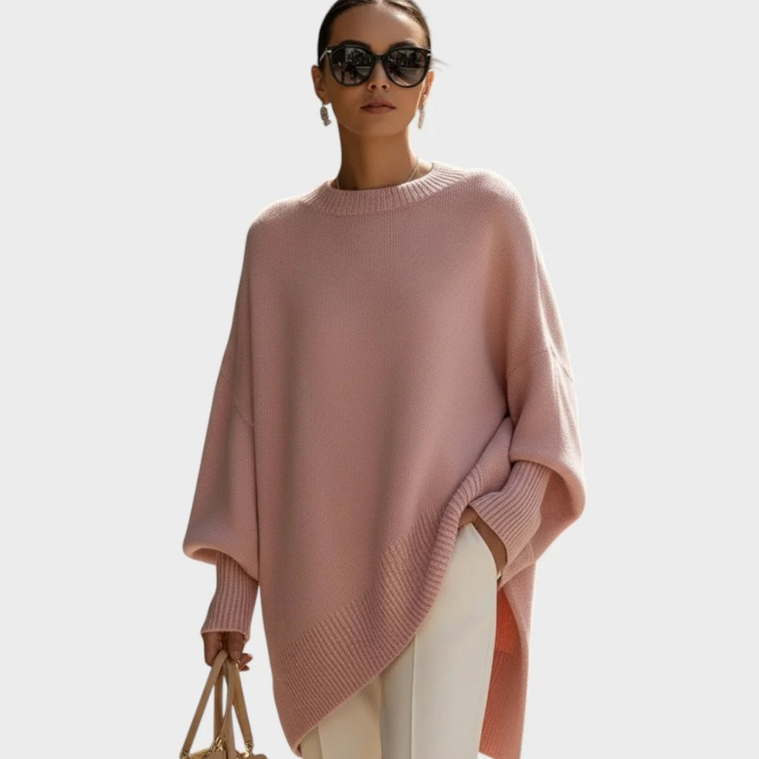 Gestrickter Pullover für Damen mit Puffärmeln