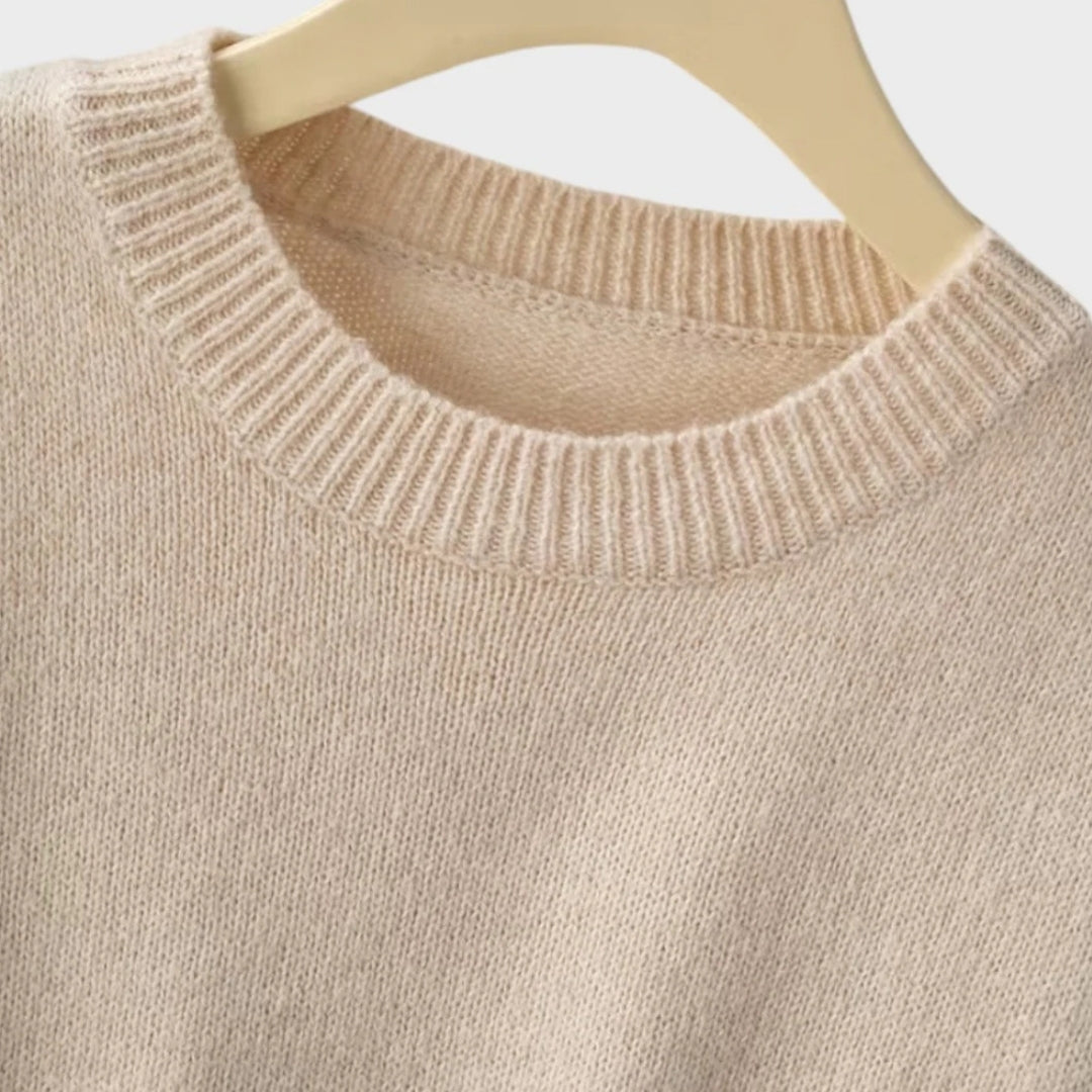 Gestrickter Pullover für Damen mit Puffärmeln