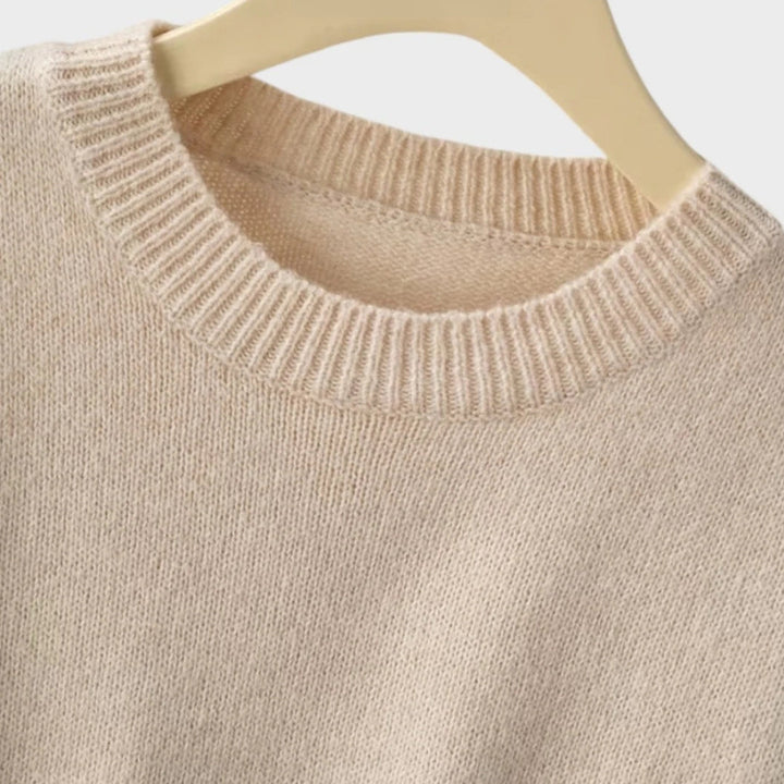 Gestrickter Pullover für Damen mit Puffärmeln