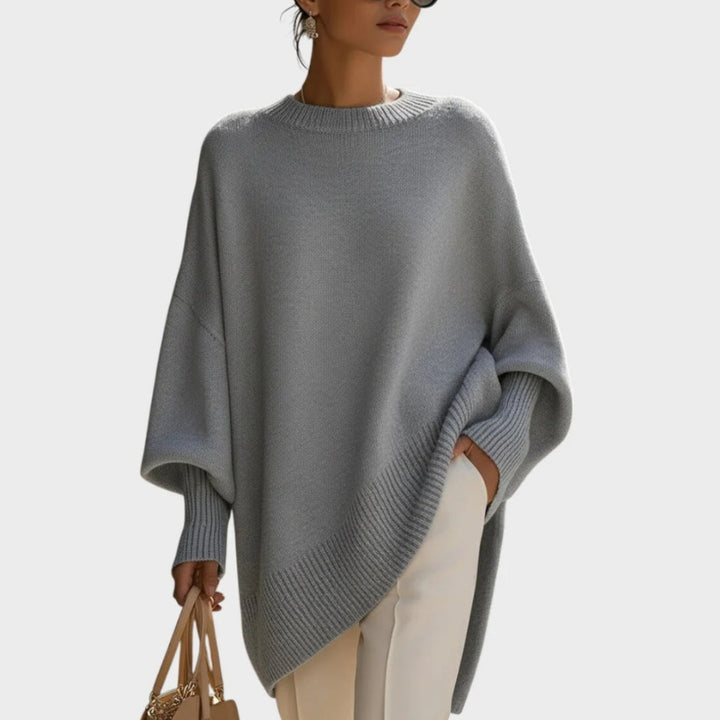 Gestrickter Pullover für Damen mit Puffärmeln