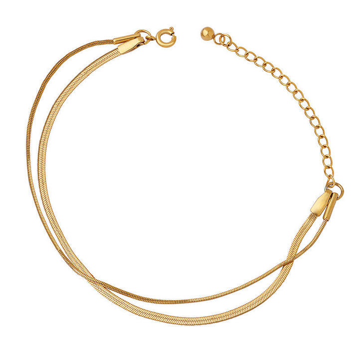 Bertha | Women's Double Bracelet - Elegant Snake Chain Design-Metro Lane Plaza