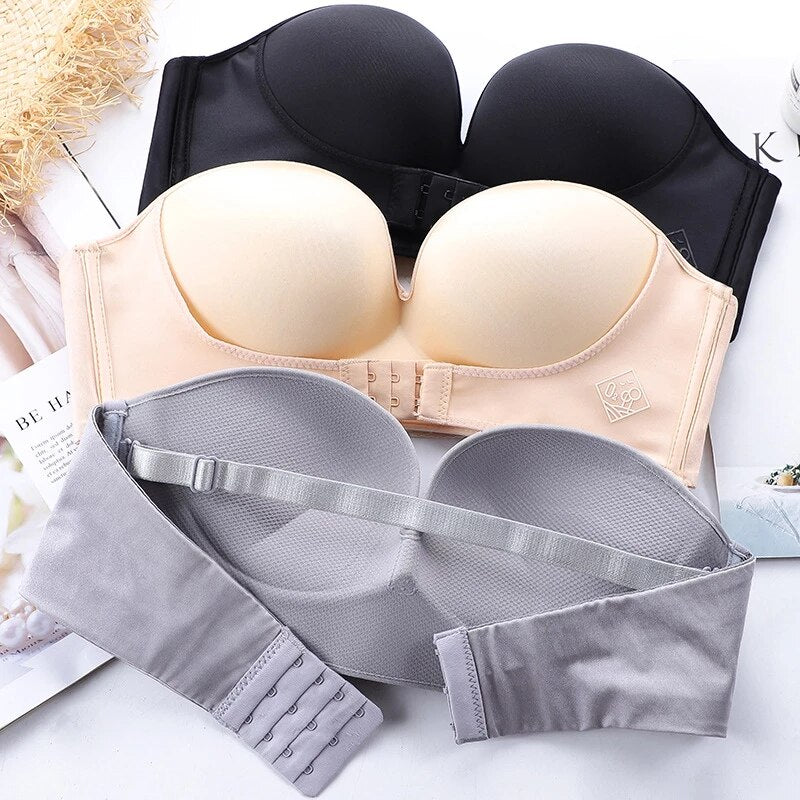 Comfortable Strapless Bra | Women's Seamless Supportive Underwear-Metro Lane Plaza