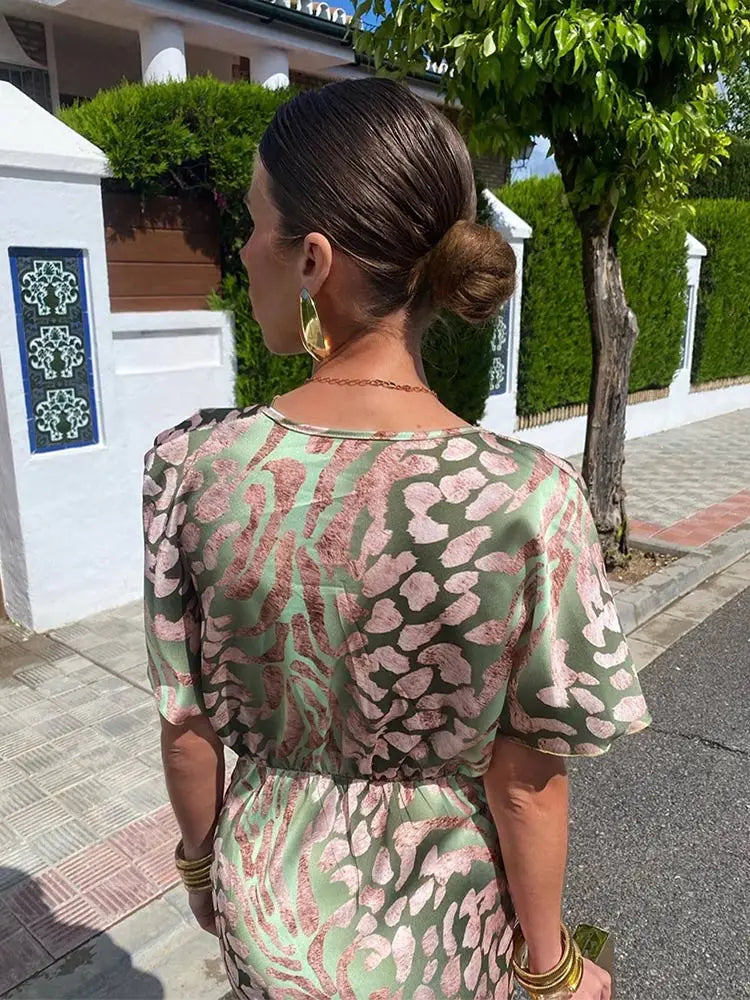 Women's Chic Versatile Wrap Dress for Effortless Style-Metro Lane Plaza
