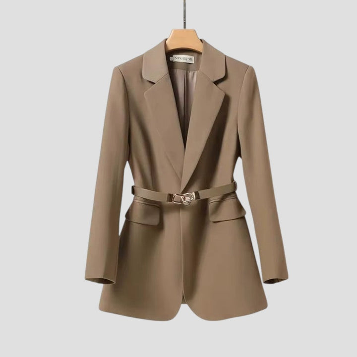 Elegant skræddersyet blazer med bælte til kvinder
