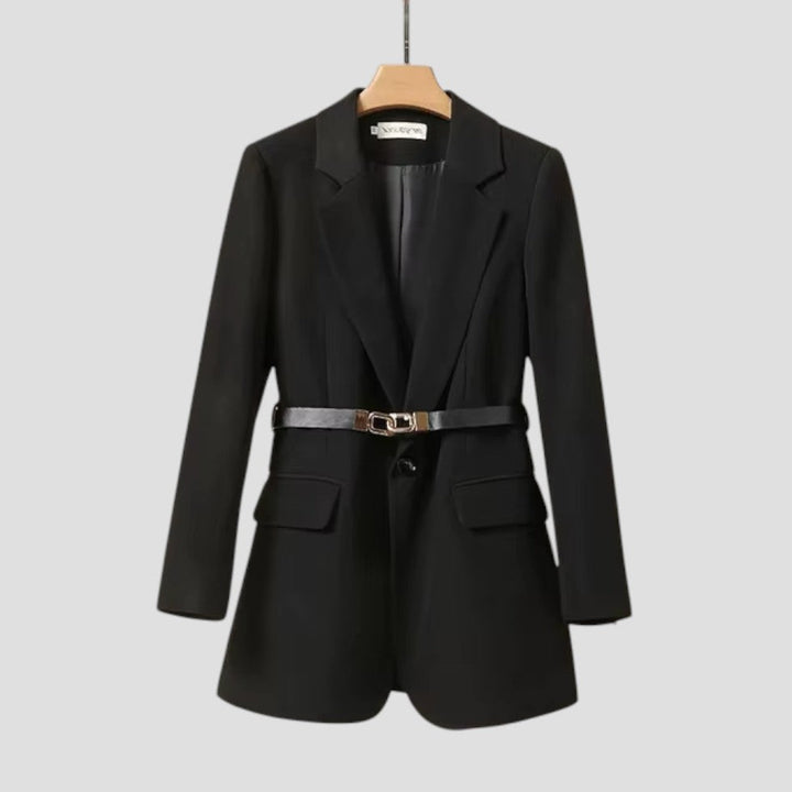 Elegant skræddersyet blazer med bælte til kvinder