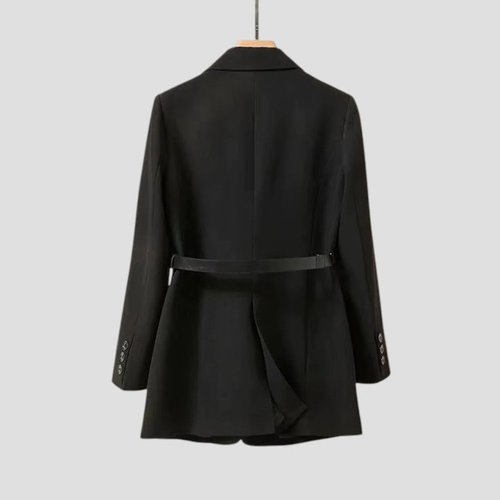 Elegant skræddersyet blazer med bælte til kvinder