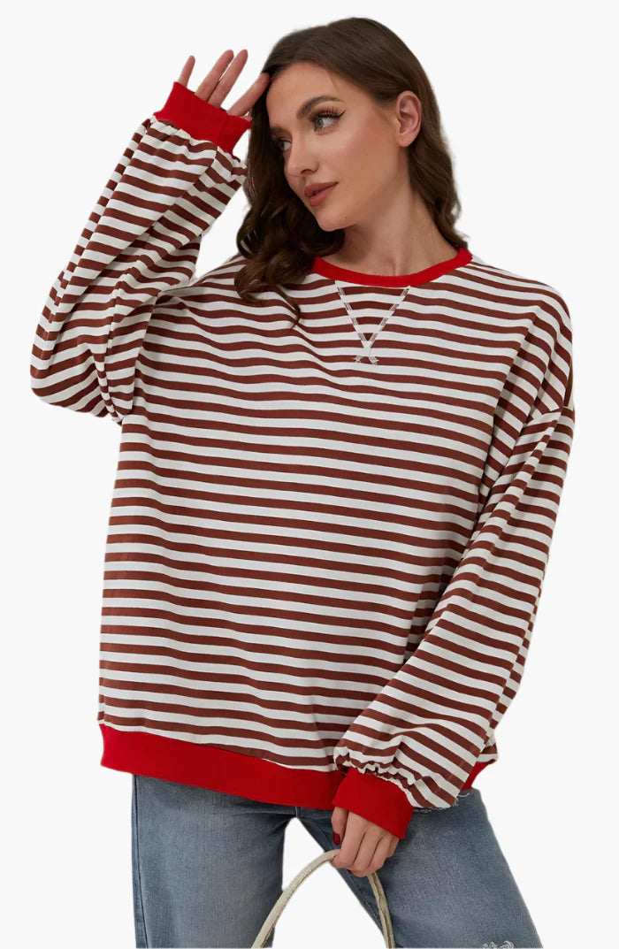 Sophia | Women's Cozy Oversized Sweatshirt-Metro Lane Plaza
