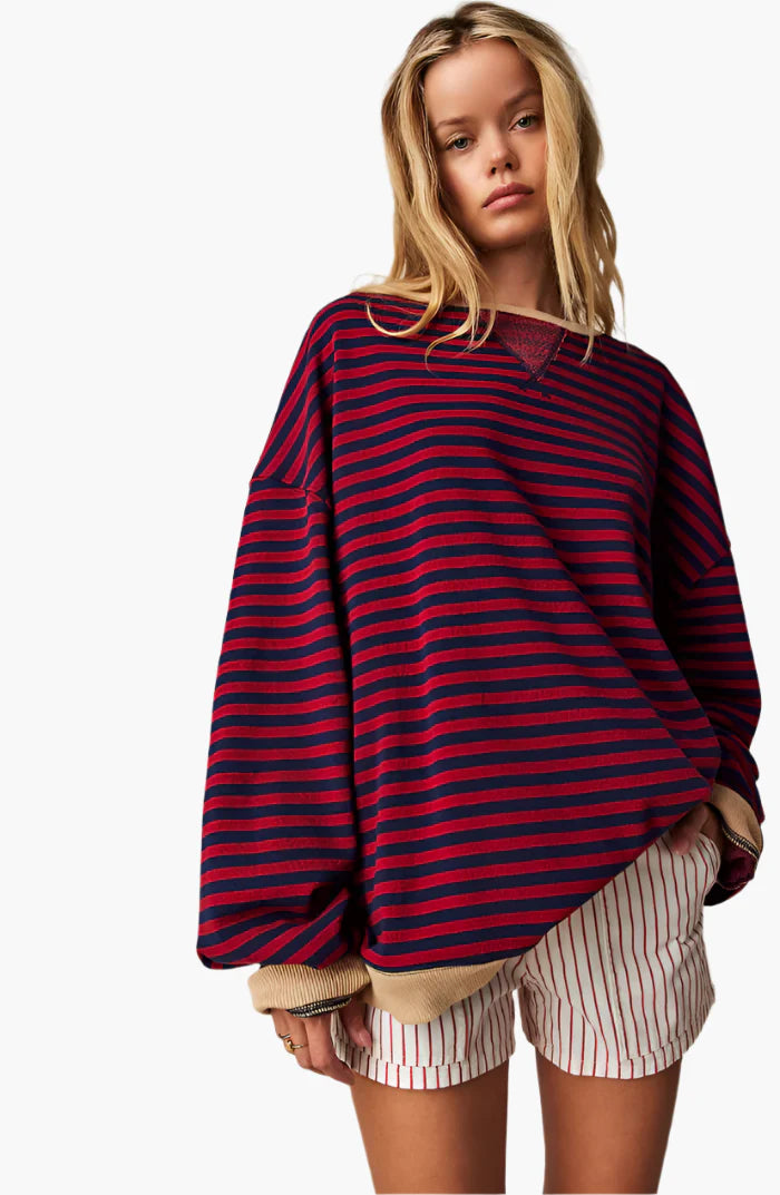 Sophia | Women's Cozy Oversized Sweatshirt-Metro Lane Plaza