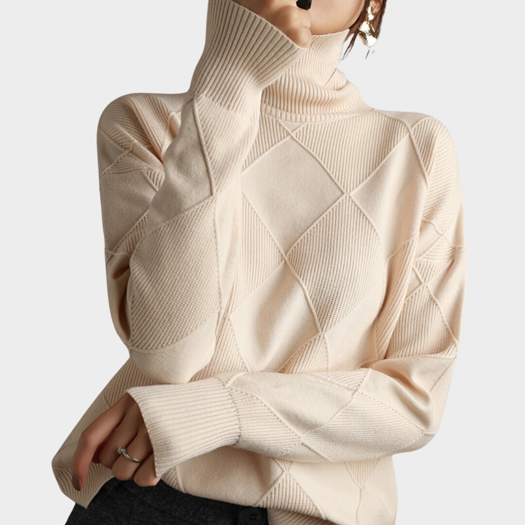 Elisabetta | Women's Cashmere Turtleneck, Warm and Elegant Design-Metro Lane Plaza