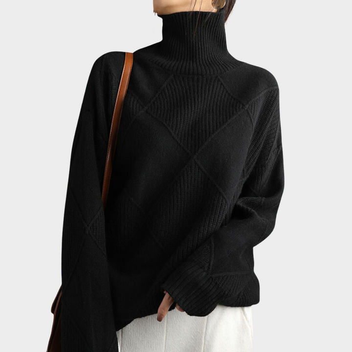 Elisabetta | Women's Cashmere Turtleneck, Warm and Elegant Design-Metro Lane Plaza