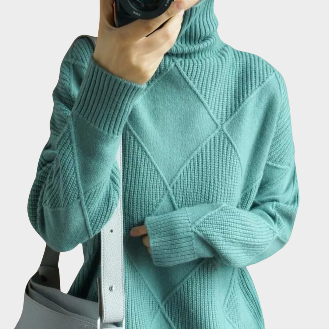 Elisabetta | Women's Cashmere Turtleneck, Warm and Elegant Design-Metro Lane Plaza