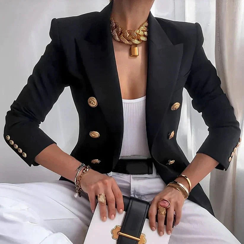 Liam | Women's Stylish Double-Button Blazer-Metro Lane Plaza
